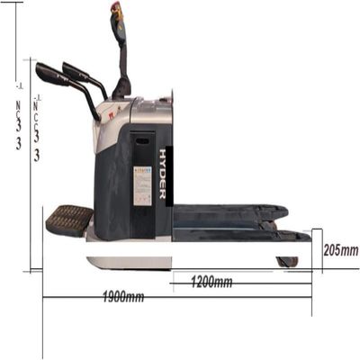 Fuel Electric HTE25-S 24V 2500kgs Standing Pallet Truck Jack for Warehouse Management
