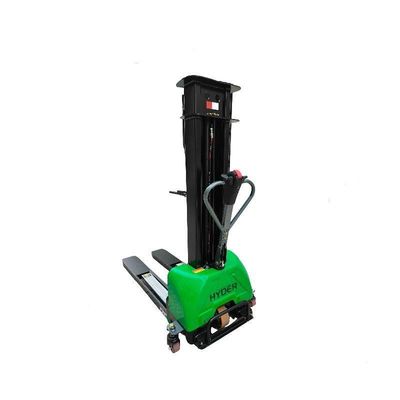 AC Motor 1ton 0.8m to 1.6m Loading Electric Self Lifting Stacker with Load Center 400