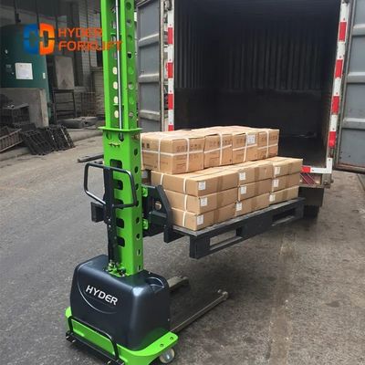 800mm Lift Height Semi Electric Self Lifting Stacker for Heavy Duty Applications