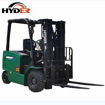 Fuel Electric 2.5ton 4 Wheels Driven Electric Forklift with CE ISO by Hyder Manufacture