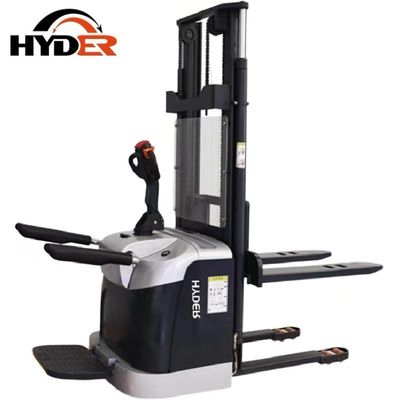 1500kg Stacker for Market Hyder Full Battery Standing Stacker Mini Forklift Stand Stacker
