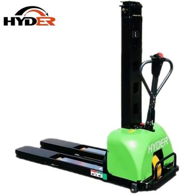 1t Hyder Warehouse Self Loading Forklift 1000kg Self Lifting Stacker for Green Battery