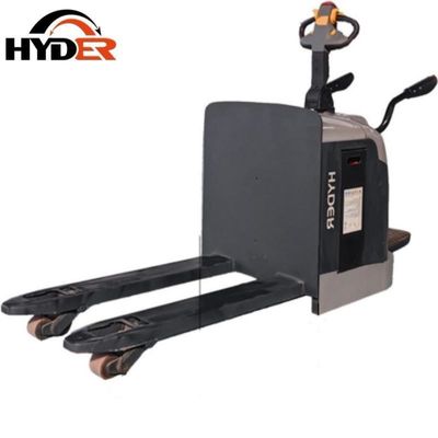 DC Motor Electric Pallet Forklift Truck Hyder 2500kg Standing on Fully Battery Operated