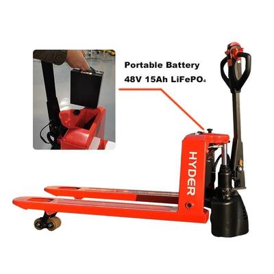Mini Type Walkie Pallet Truck with 1500kgs Load Center and DC Motor